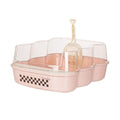 Extra Large Semi-Closed Cat Litter Box with Scoop Pink G691470