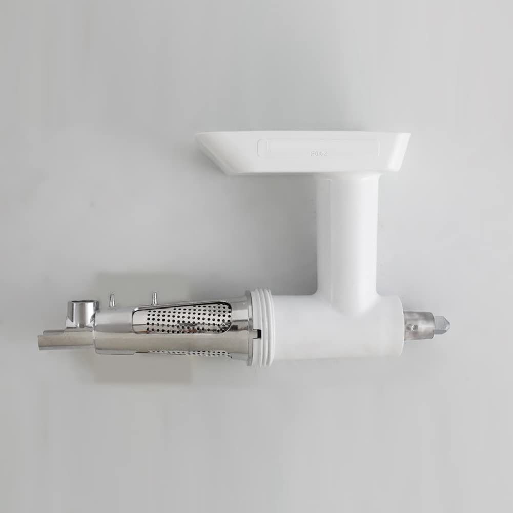 Meat Grinder Attachment for Mixers, White & Silver J38435