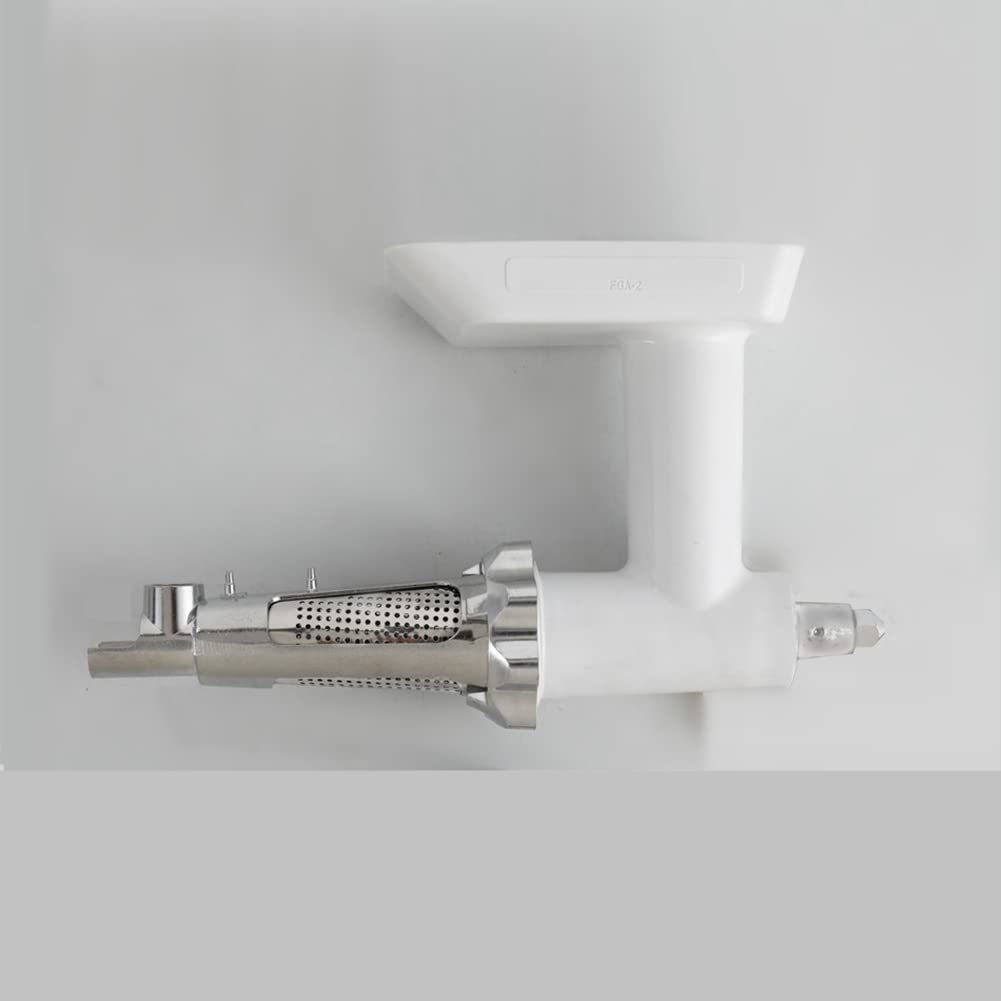 Meat Grinder Attachment for Mixers, White & Silver J38435