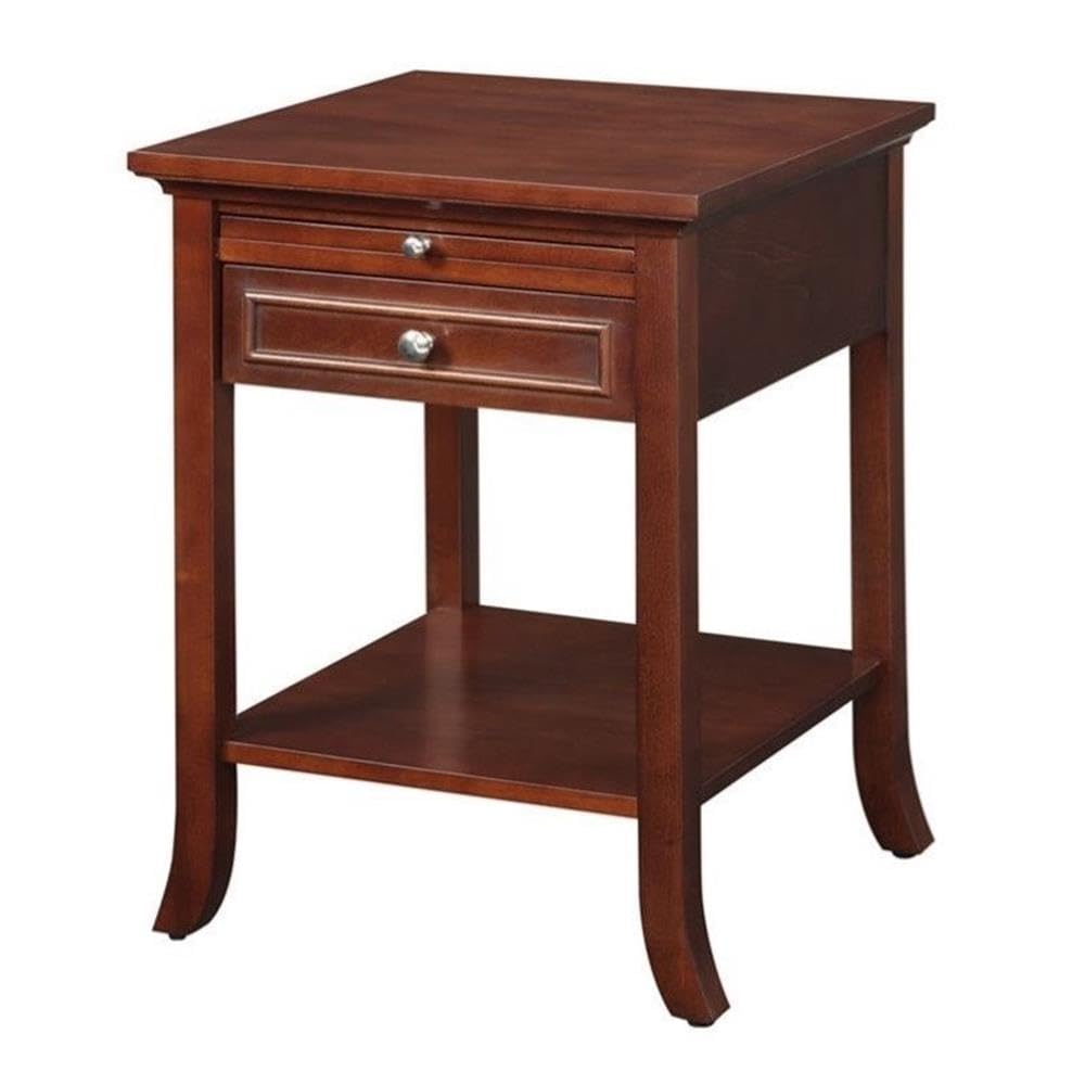 Espresso Mahogany Wood End Table Set of 2 N61204