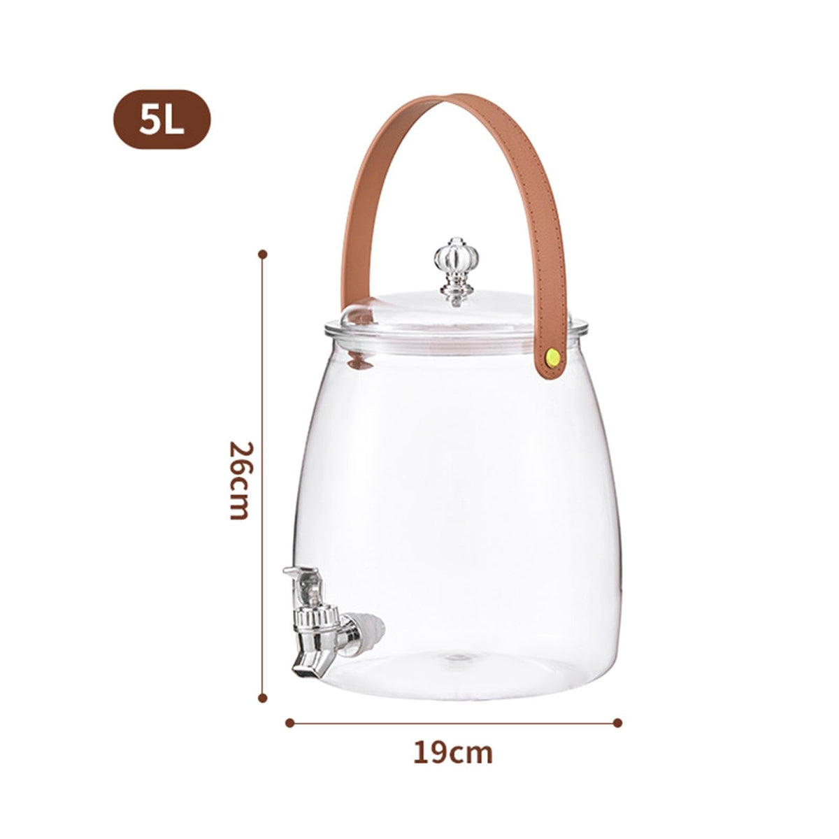 5L Beverage Dispenser Juice Jug with Spigot and Filtering Cold Water Pitcher Z996101