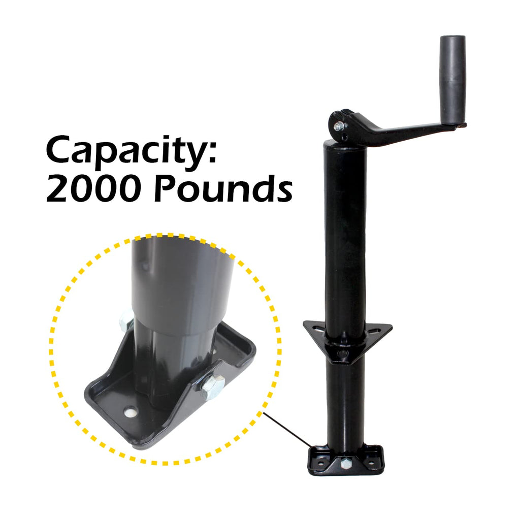 14" A-Frame Trailer Jack with Top Wind 2000 lbs. Capacity W60097