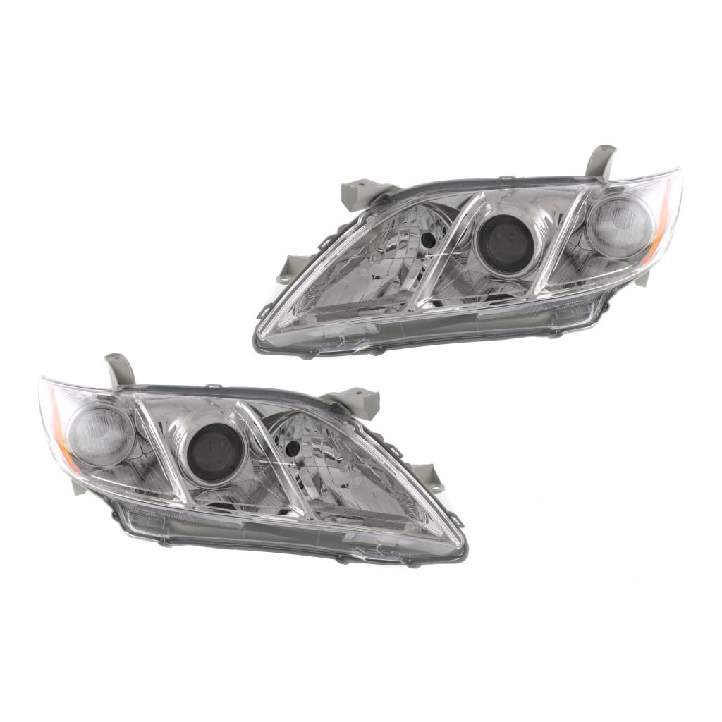 Toyota Camry Headlight Unit 2007 2008 2009 Pair Driver and Passenger Side Replacement J5149