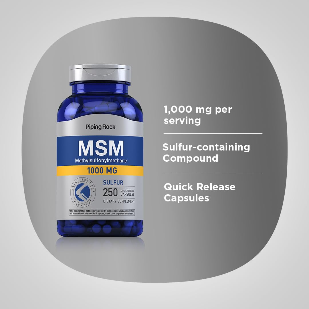 MSM 1000mg Capsules 250 Count T95138