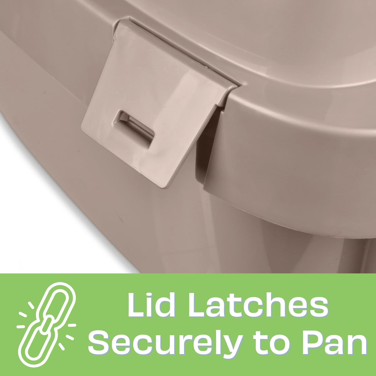 Large Enclosed Sifting Cat Pan with Odor Door, Hooded, Beige M8970