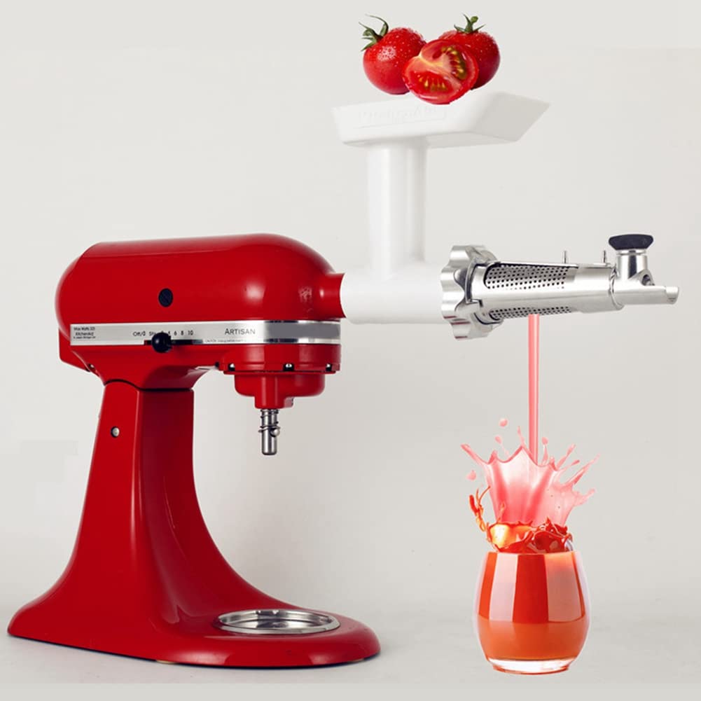 Meat Grinder Attachment for Mixers, White & Silver J38435