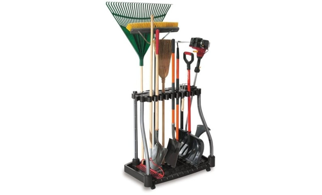 Black Wheeled Garage Tool Tower Rack D52171