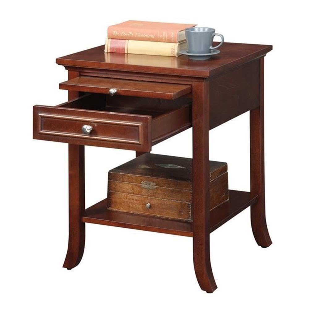 Espresso Mahogany Wood End Table Set of 2 N61204