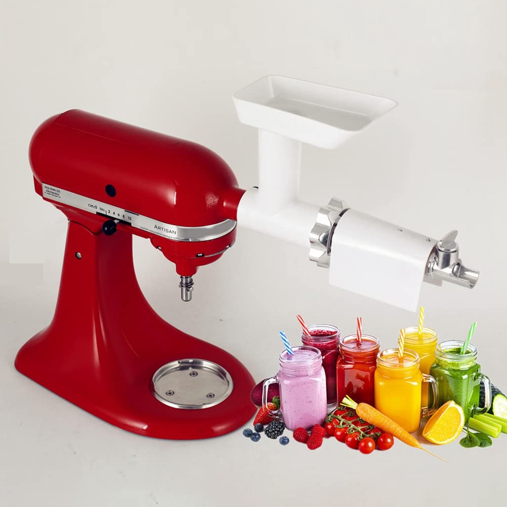 Meat Grinder Attachment for Mixers, White & Silver J38435