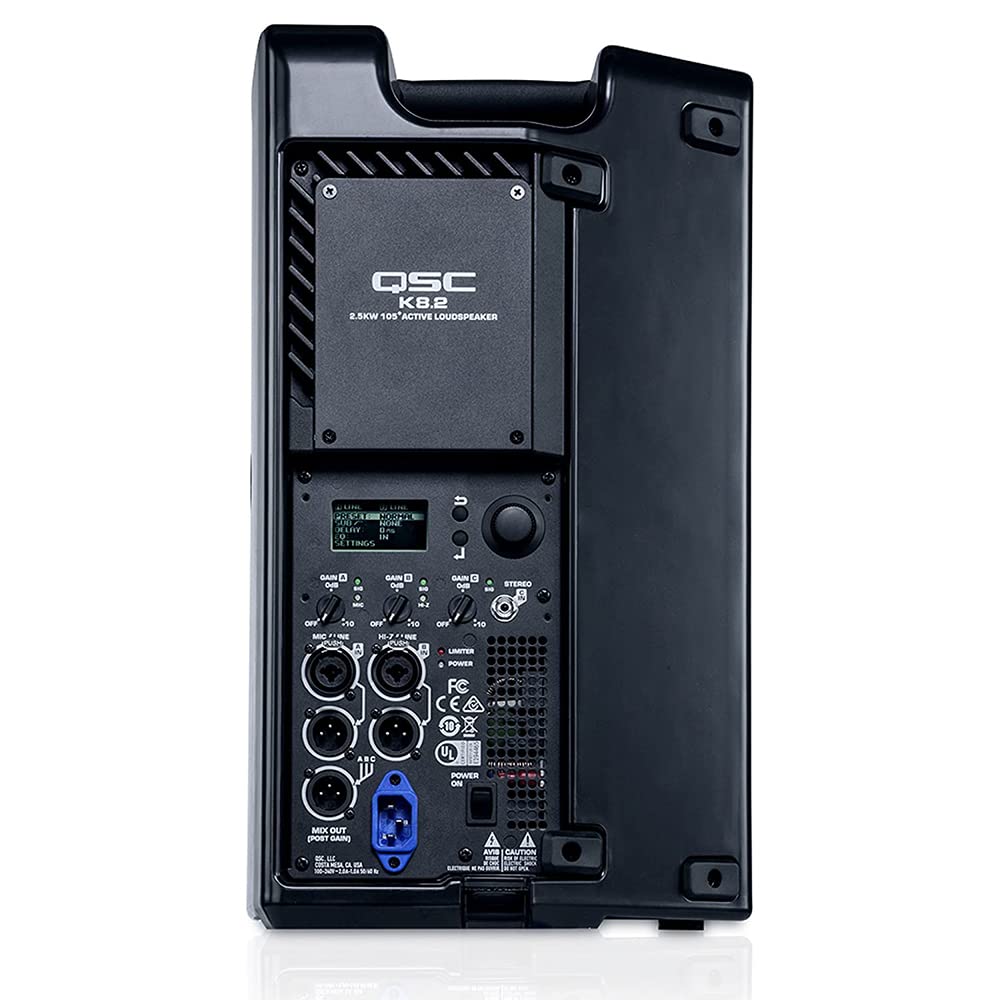 8" 2000W Powered Portable PA Speaker with Speaker Stand and XLR Cable K844858