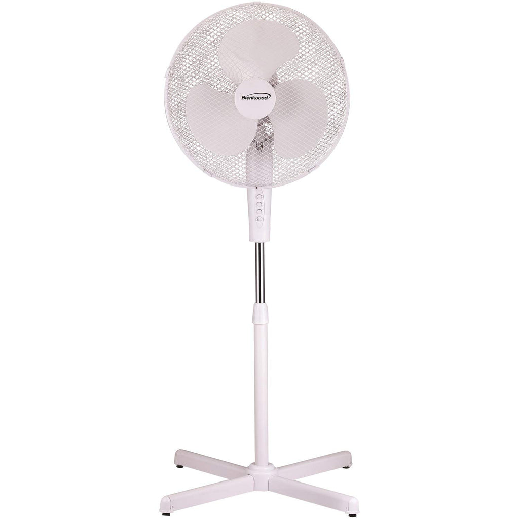 White 16-inch 3-Speed Oscillating Stand Fan G515365