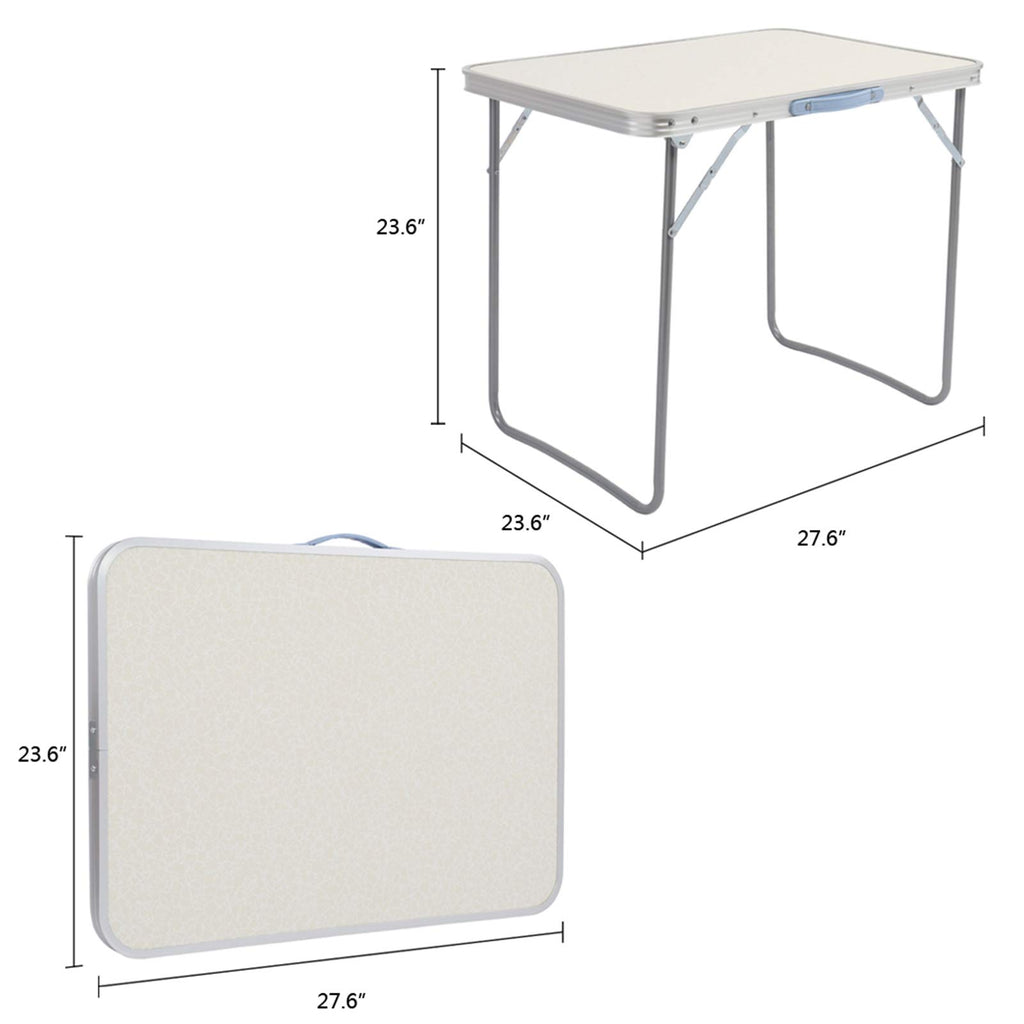 Portable Folding Camping Table, Aluminum Lightweight Adjustable Height Table W8069