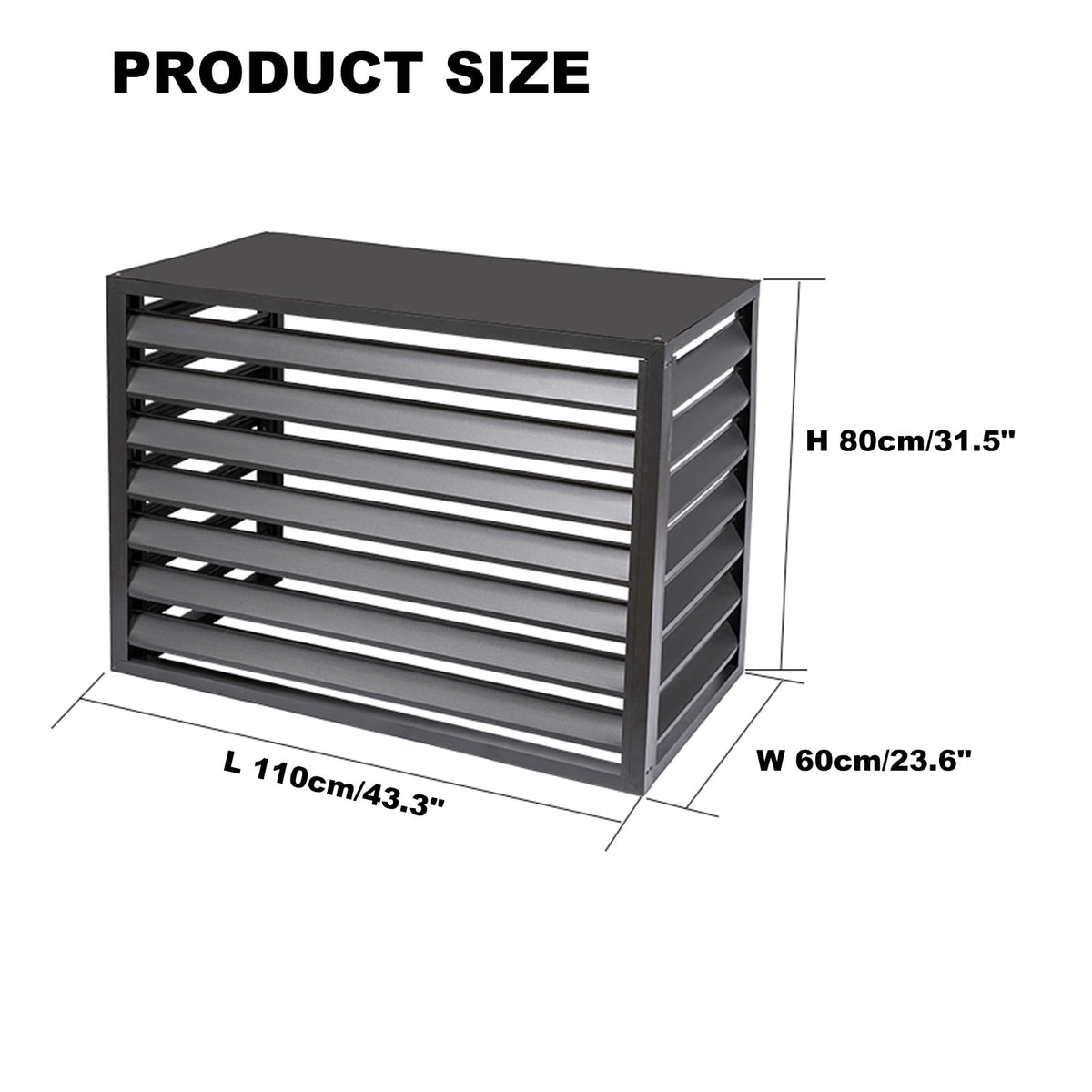 Aluminum 4-Panel AC Condenser Fence A488