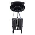 Portable Shampoo Bowl with 2 Buckets, Electric Pump, Drain Hose, 4 Wheels I49180