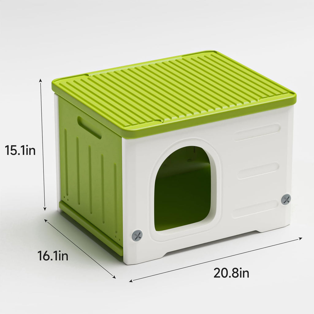 Plastic Stackable Weatherproof Elevated Cat House T574228