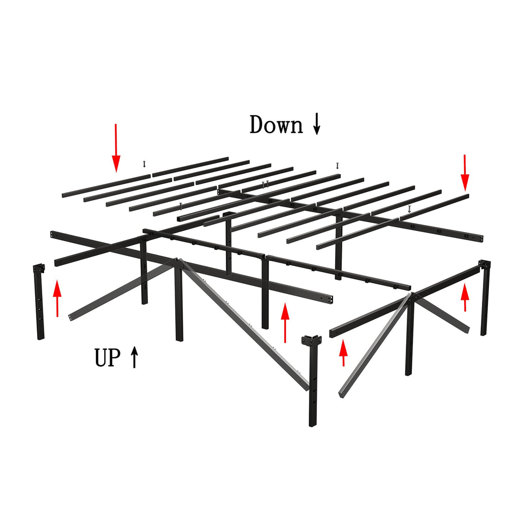 Queen 14-Inch Heavy-Duty Platform Bed Frame O934