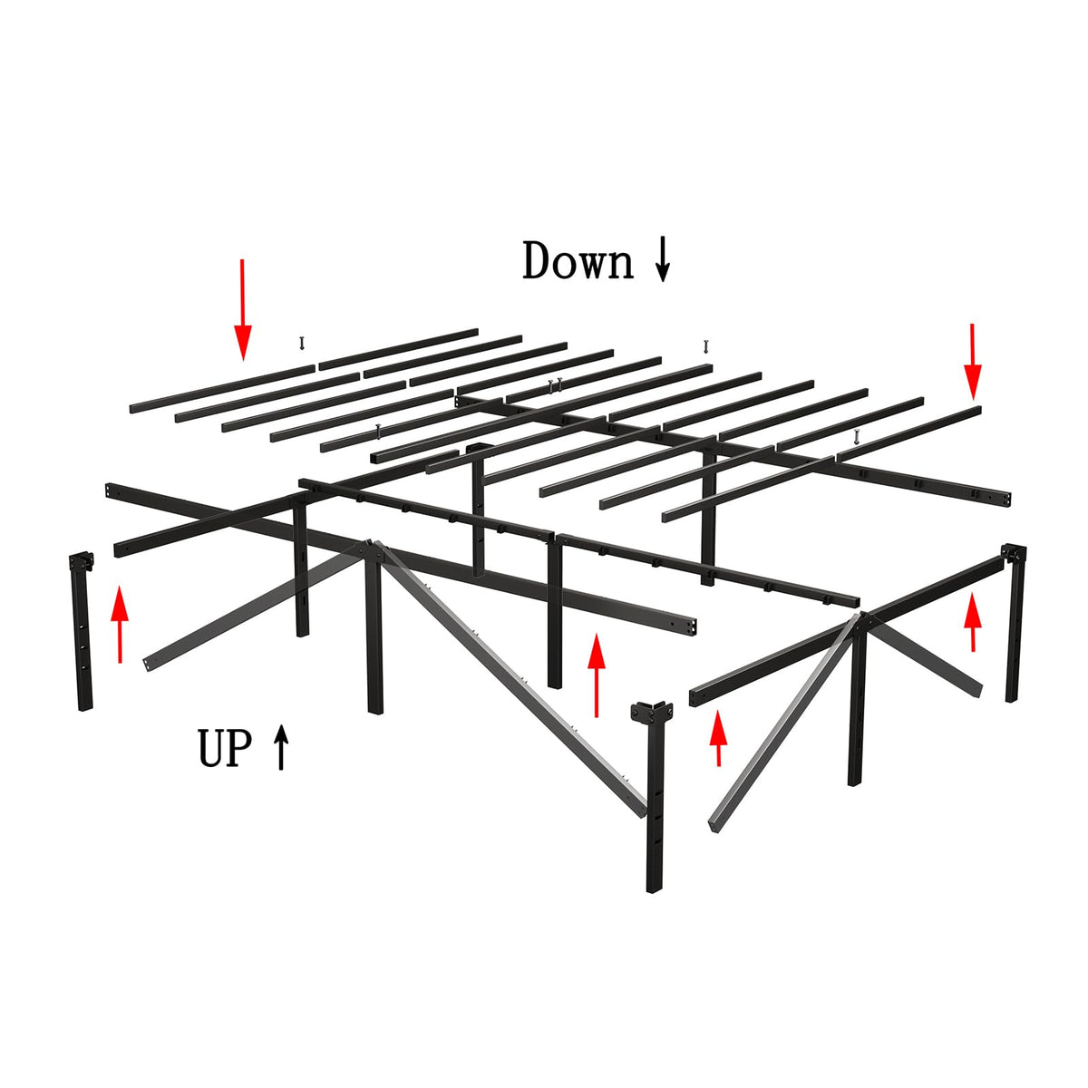 Queen 14-Inch Heavy-Duty Platform Bed Frame O934
