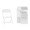 White Kids Plastic Folding Chairs Set of 10 L3817