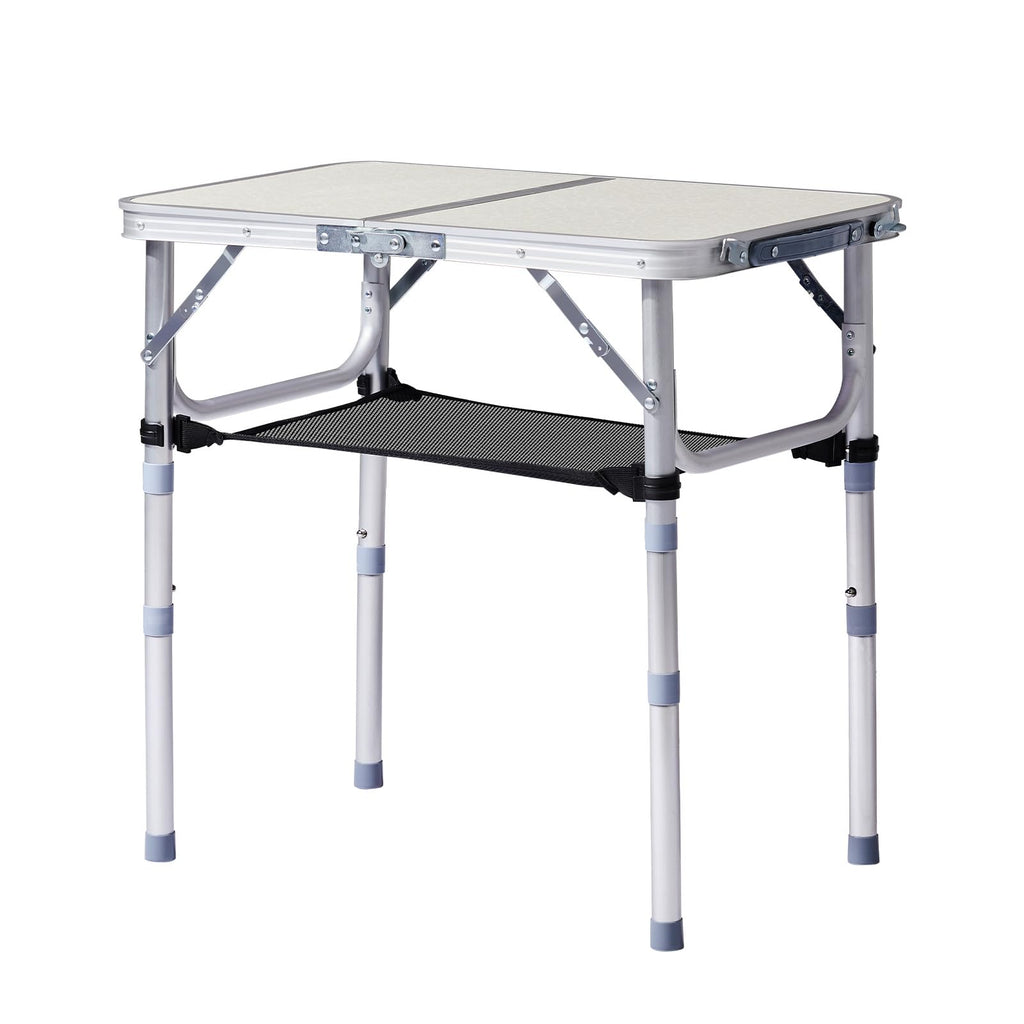 2ft Adjustable Aluminum Folding Camping Table with Carry Handle N156246