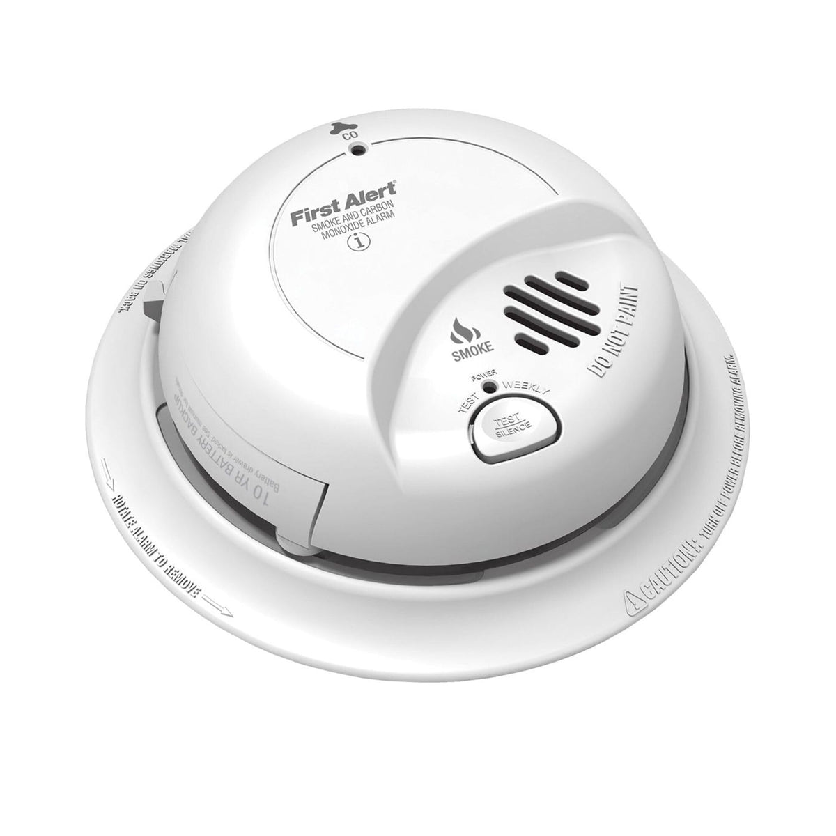 Hardwired Smoke and Carbon Monoxide Detector with 10 Year Battery Backup, White J785355