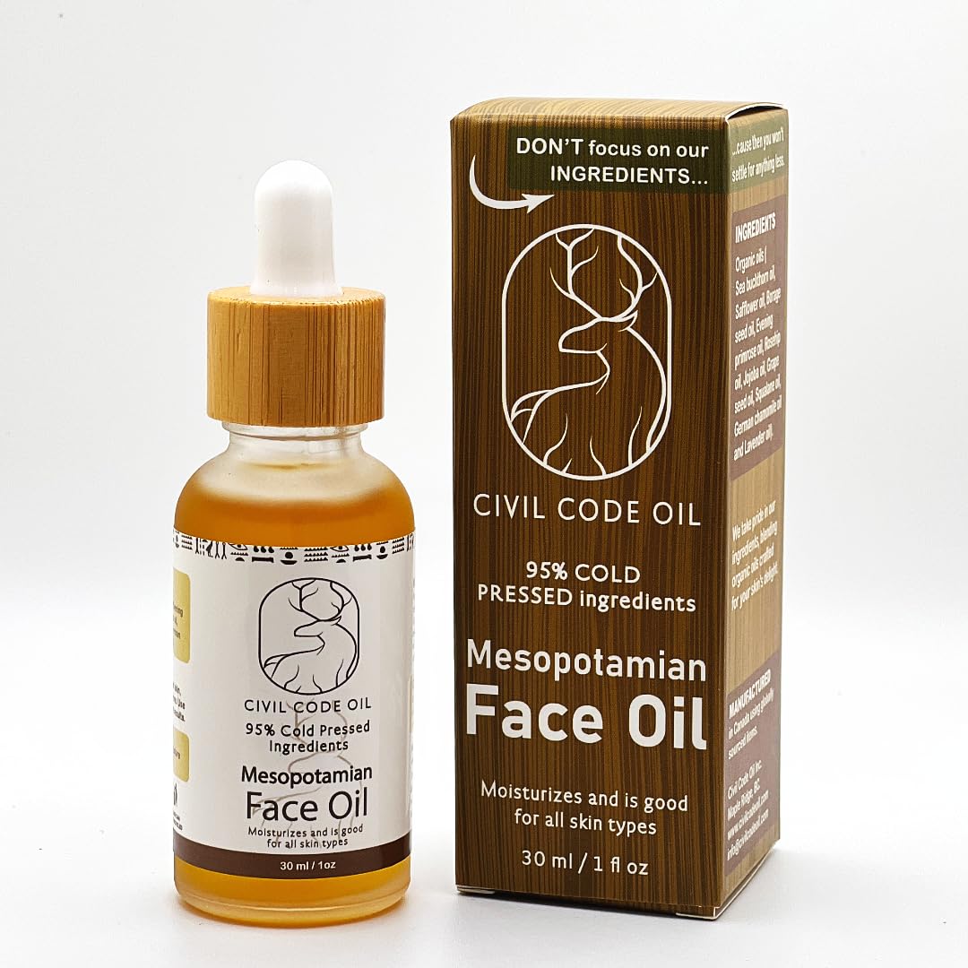 Organic Anti Aging Facial Oil with Sea Buckthorn, Jojoba, Squalane & Lavender 1oz F80751
