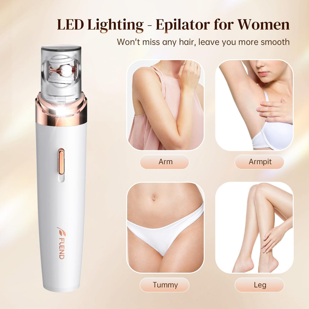2-in-1 Facial Hair Removal Epilator with LED Light G221059