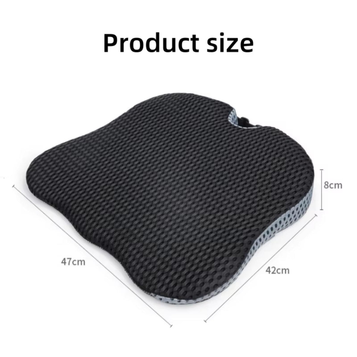Black Memory Foam Car Seat Booster Cushion A4740