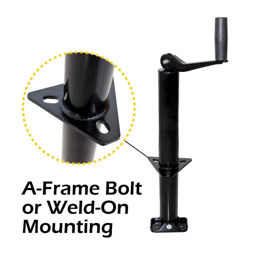 14" A-Frame Trailer Jack with Top Wind 2000 lbs. Capacity W60097