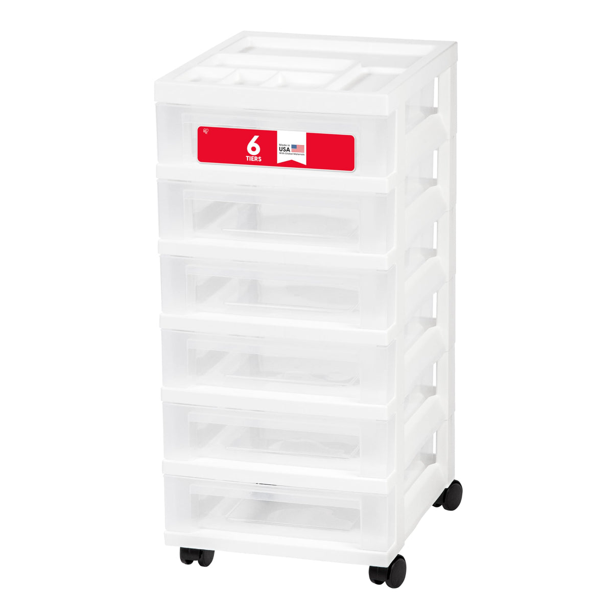 6 Drawer Rolling Storage Cart V7093