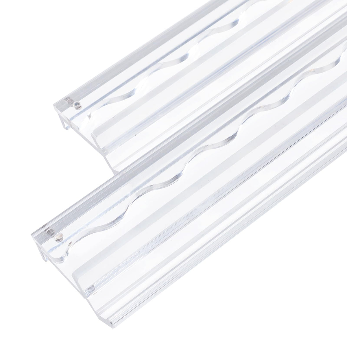 4-Pack Clear Acrylic Mahjong Racks with Pushers 19.7" I779