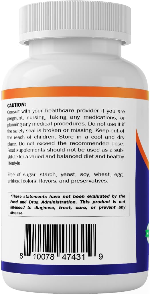 MSM 2000 mg with Vitamin C 180 Veg Capsules Non-GMO Gluten Free G3875