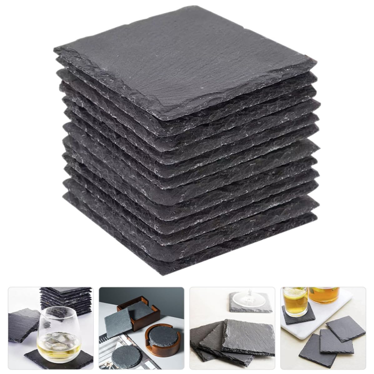 12pcs Natural Stone Drink Coasters G729