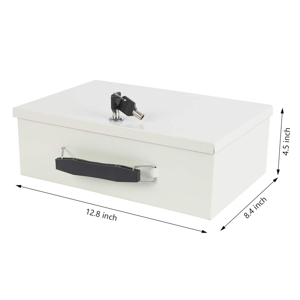 Fireproof Document Box with Key Lock Beige U81435