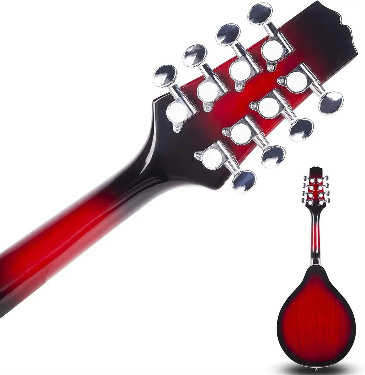 Red Sunburst Mahogany Wood Acoustic Electric Mandolin L827