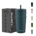 20oz Insulated Stainless Steel Tumbler with Lid and Straw E5097