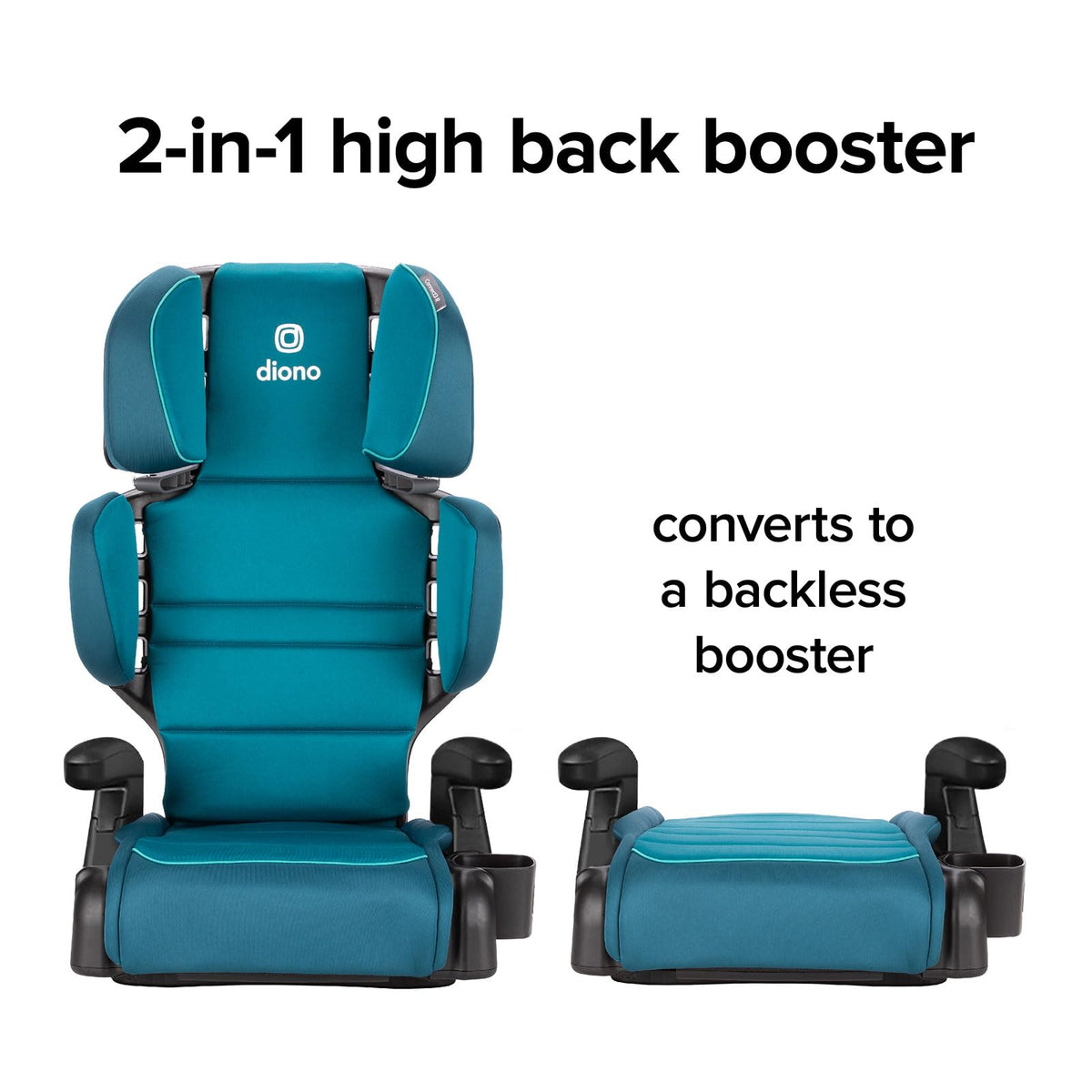 2-in-1 High Back Booster with Cupholder T408