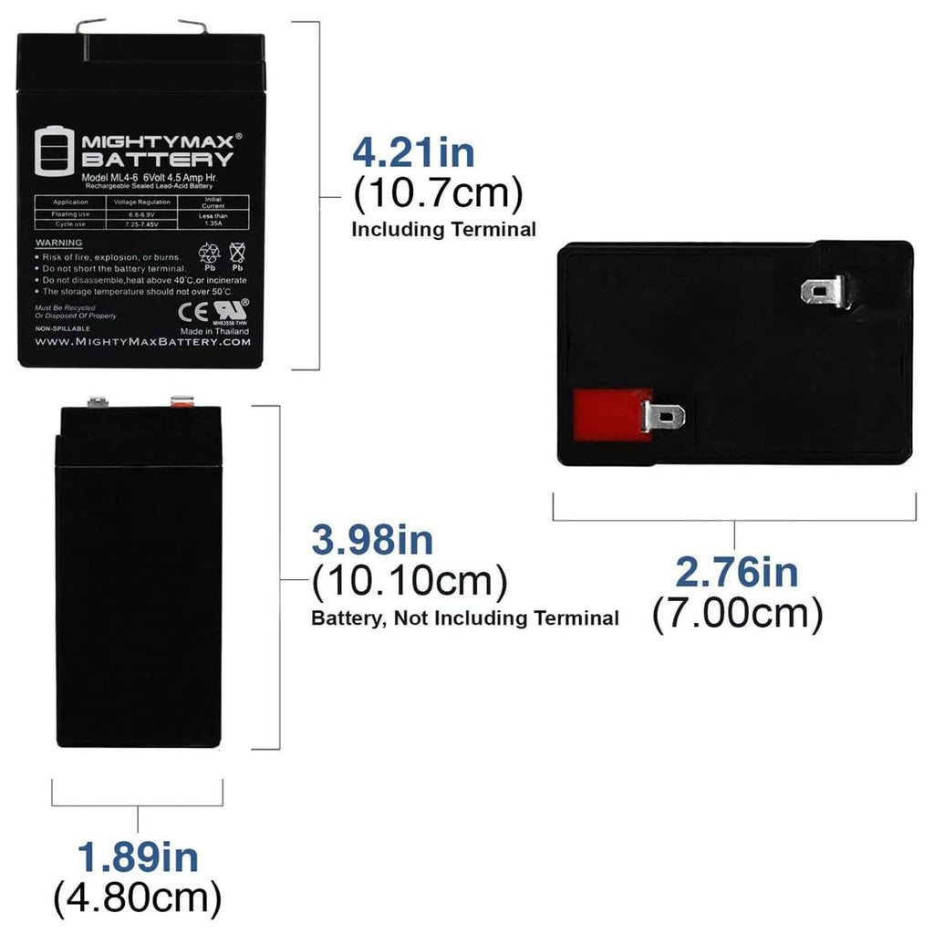 6V 4.5AH SLA Battery V2914