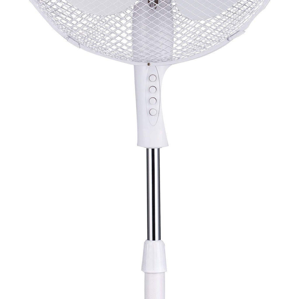 White 16-inch 3-Speed Oscillating Stand Fan G515365