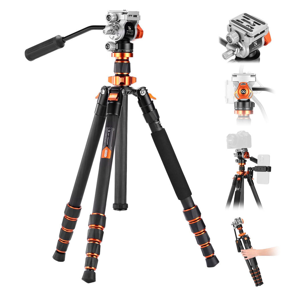 Carbon Fiber Tripod with Fluid Head A853