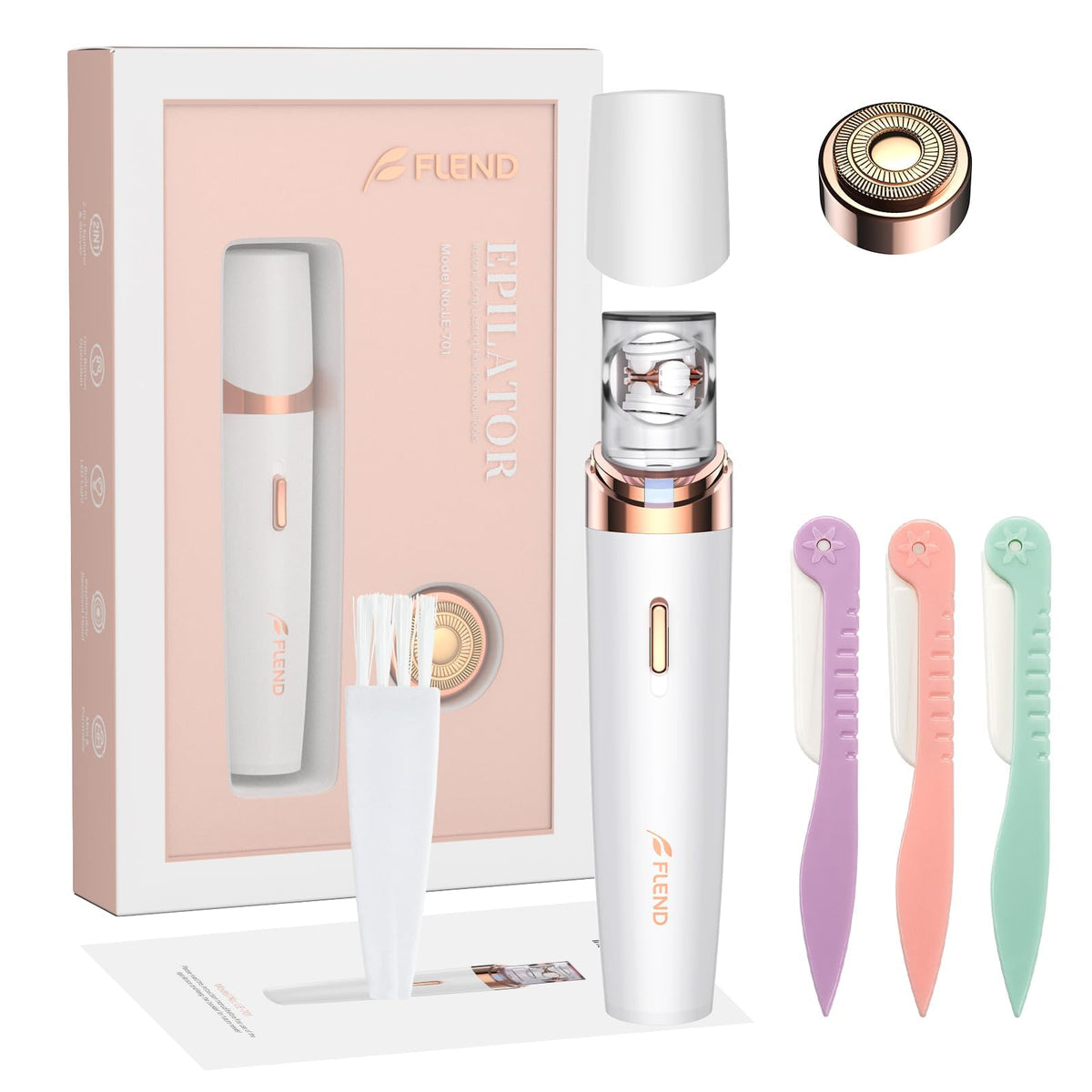 2-in-1 Facial Hair Removal Epilator with LED Light G221059