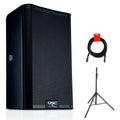 8" 2000W Powered Portable PA Speaker with Speaker Stand and XLR Cable K844858