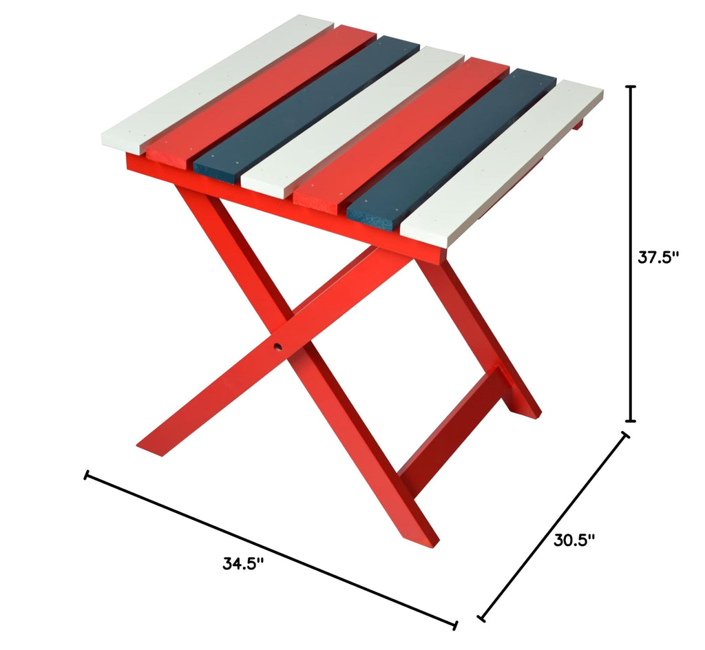 Solid Cedar Adirondack Chair with Bottle Opener and Folding Table L43198