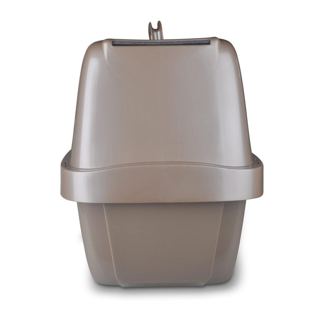 Large Enclosed Sifting Cat Pan with Odor Door, Hooded, Beige M8970