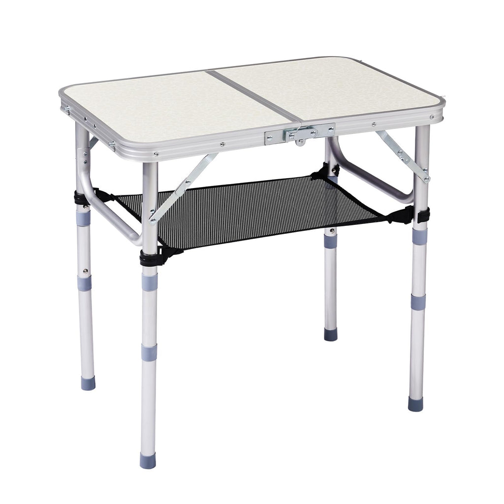 2ft Adjustable Aluminum Folding Camping Table with Carry Handle N156246