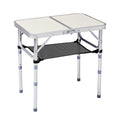 2ft Adjustable Aluminum Folding Camping Table with Carry Handle N156246