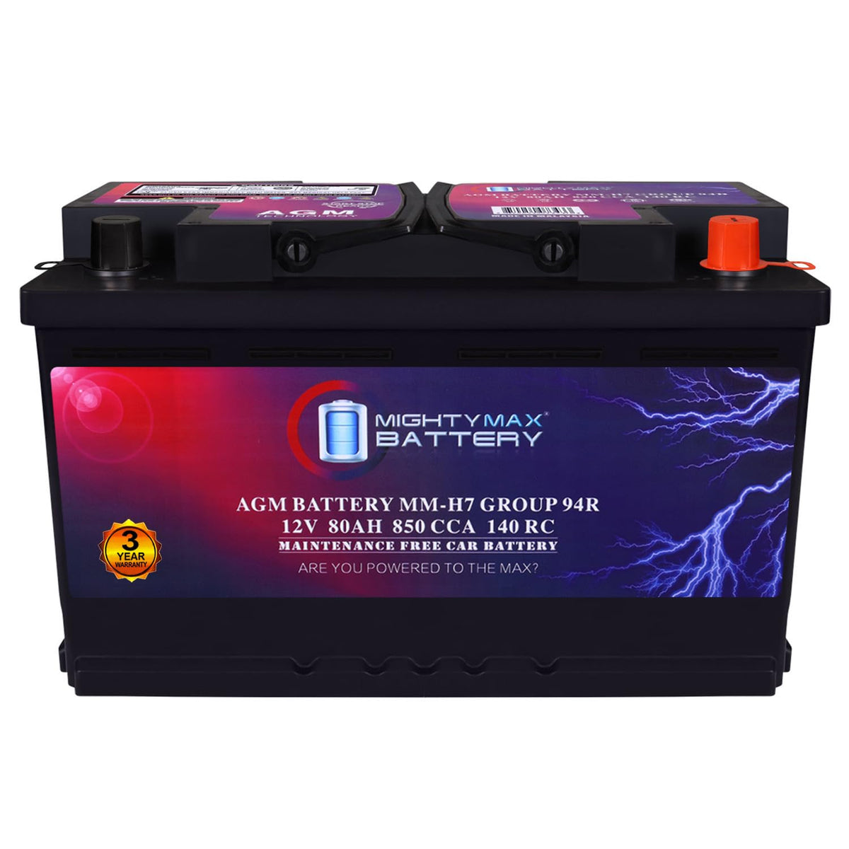 12V 80AH 850 CCA Replacement Battery K40444