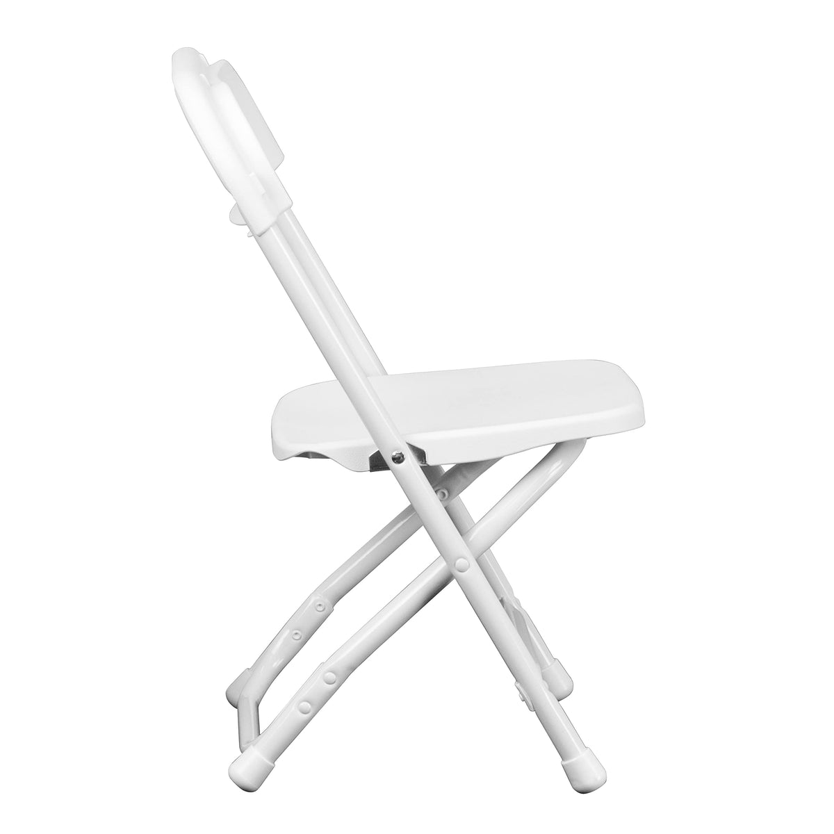 White Kids Plastic Folding Chairs Set of 10 L3817
