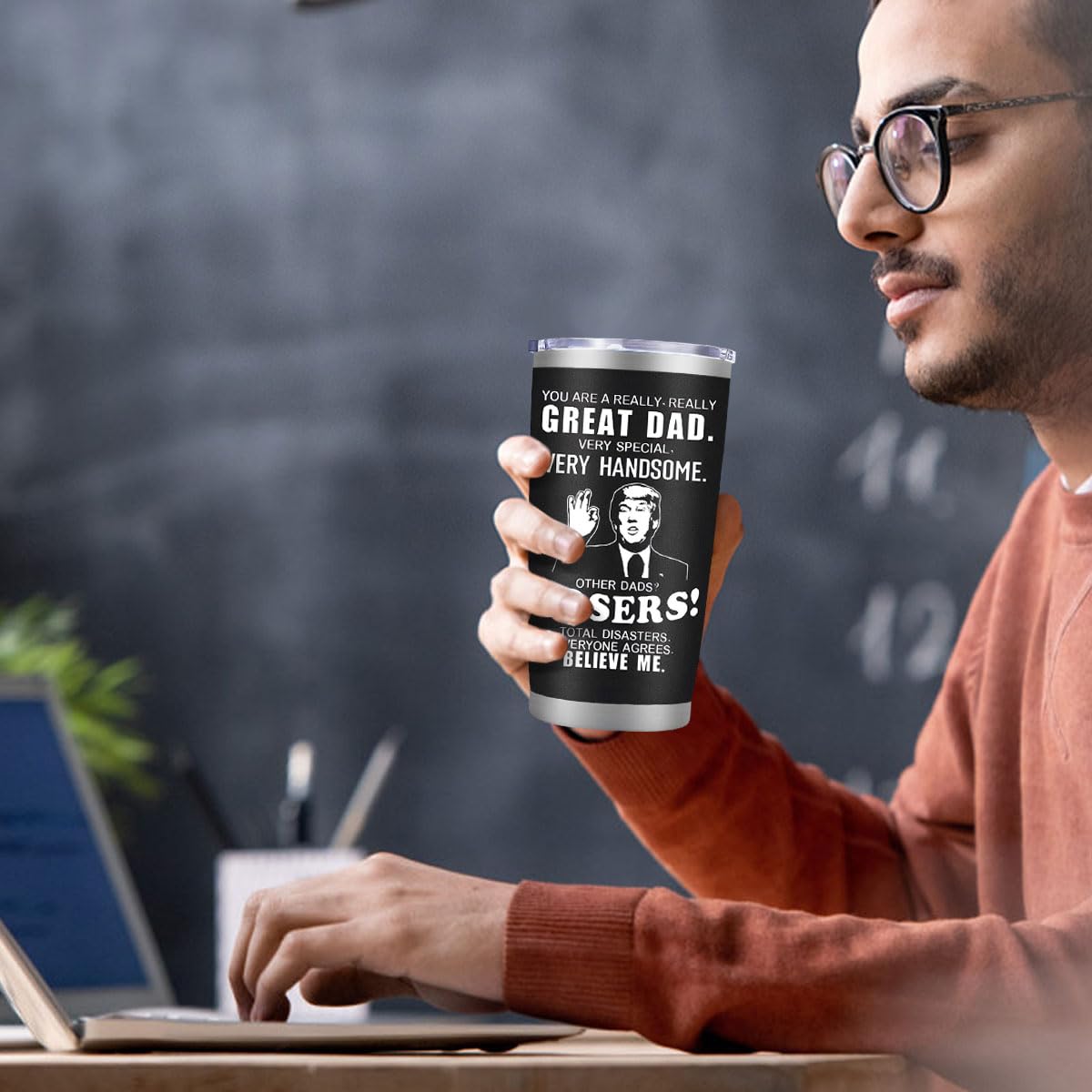 20 oz Black Tumbler Mug F1737