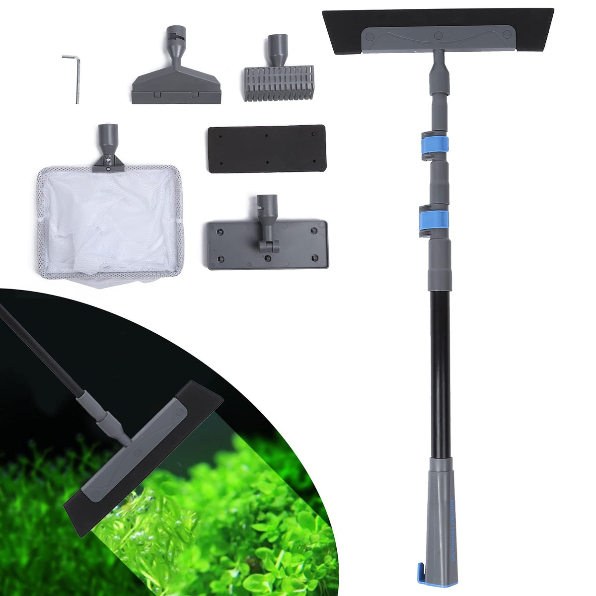 5 in 1 Aquarium Cleaning Tool Kit with Long Handle G79469