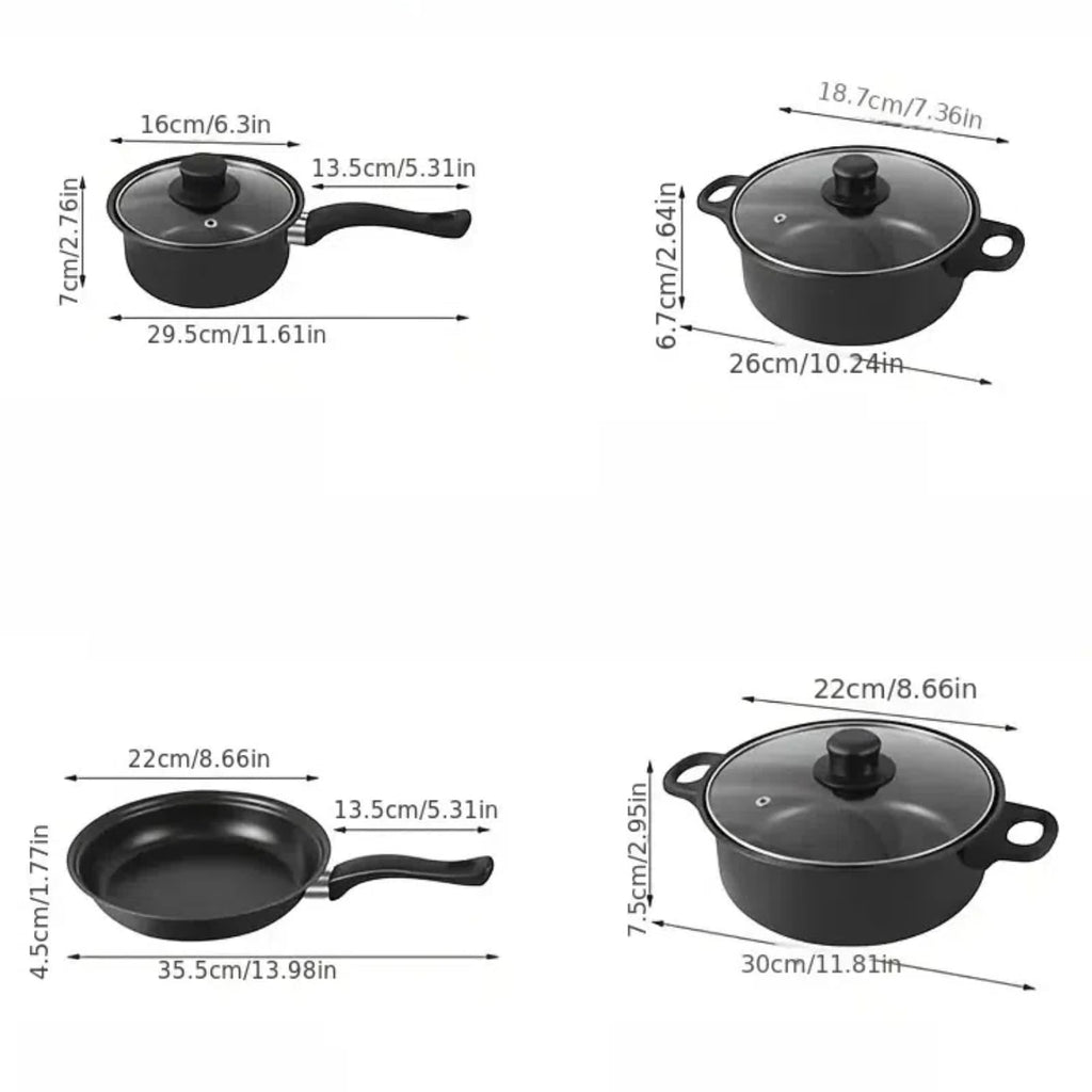 12 Piece Non Stick Maifan Stone Cookware Set U725